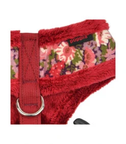 HA1857 Harnais Fourré En Tissu Velours Fleuri Wine Gianni Puppia -Animaux Amour Promos Boutique ha1857 harnais fourre en tissu velours fleuri wine gianni puppia 3
