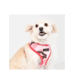 HA1906 Harnais En Nylon Camouflage Rose Lance Puppia -Animaux Amour Promos Boutique ha1906 harnais en nylon camouflage rose lance puppia 2