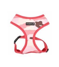 HA1906 Harnais En Nylon Camouflage Rose Lance Puppia