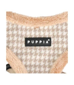 HA1935 Harnais Fourré Motif Pied De Poule Beige Shepherd Puppia -Animaux Amour Promos Boutique ha1935 harnais fourre motif pied de poule beige shepherd puppia 2