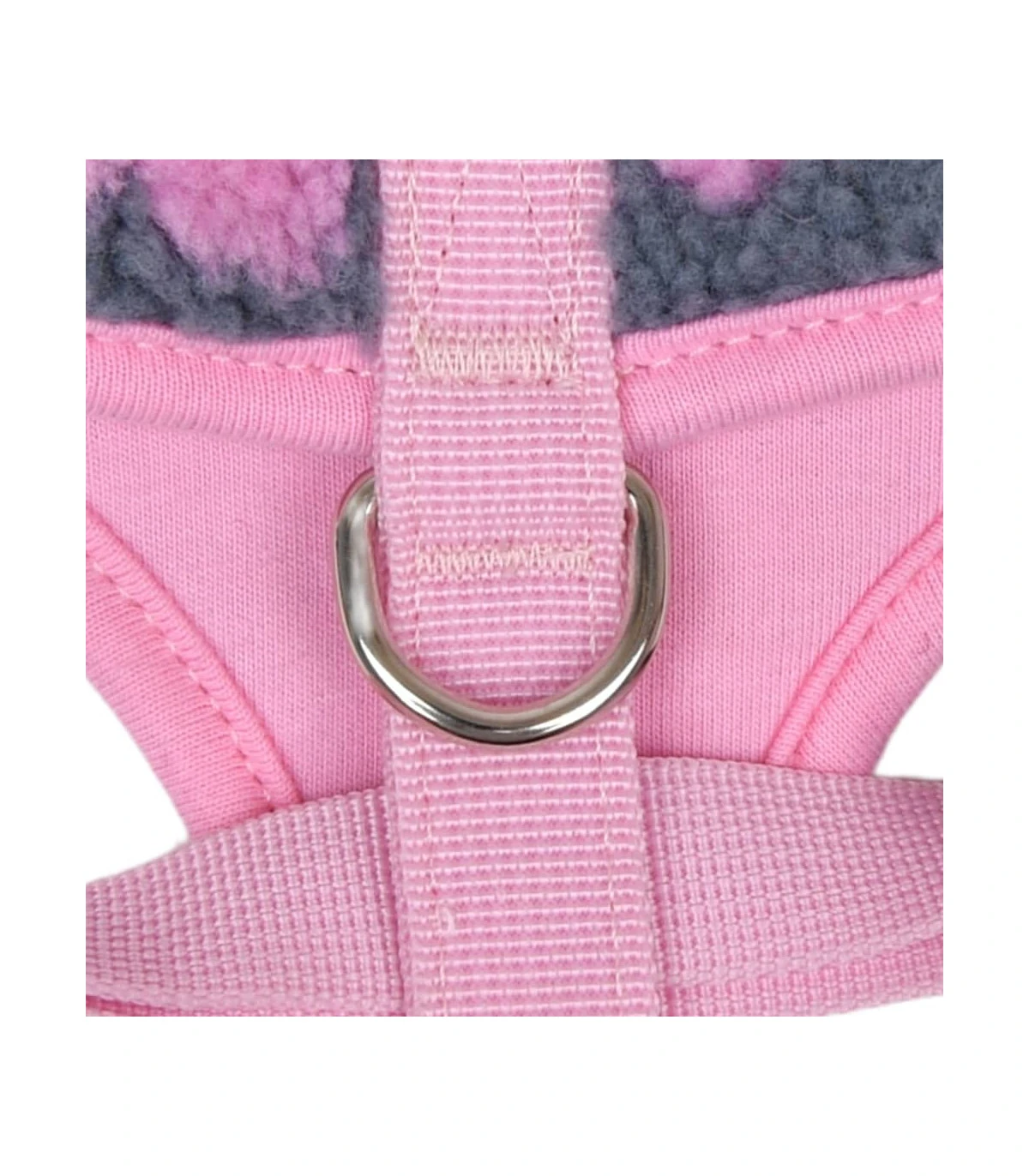 HA1975 Harnais Doudou Façon Mouton Imprimé Fleurs Grises Et Roses Ren Puppia 4 HA1975 Harnais Doudou Façon Mouton Imprimé Fleurs Grises Et Roses Ren Puppia – Image 4