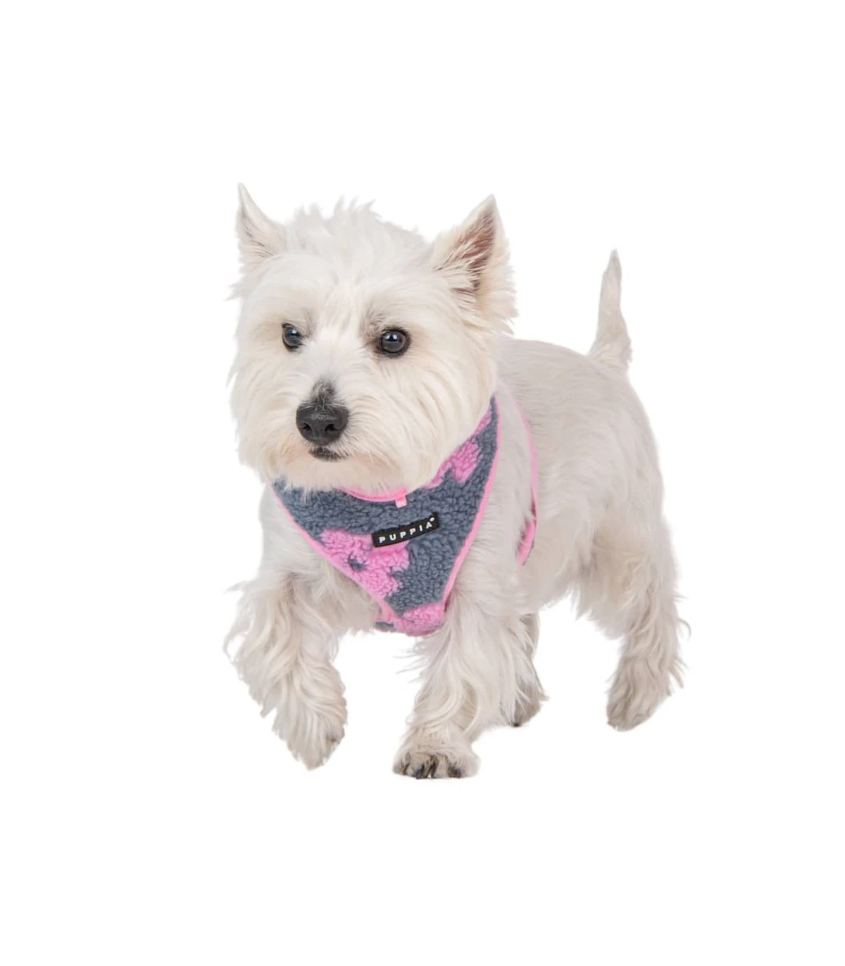 HA1975 Harnais Doudou Façon Mouton Imprimé Fleurs Grises Et Roses Ren Puppia 7 HA1975 Harnais Doudou Façon Mouton Imprimé Fleurs Grises Et Roses Ren Puppia – Image 7