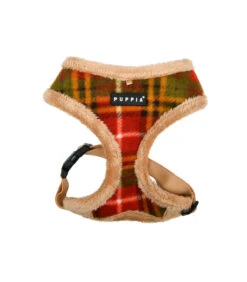 HA1985 Harnais Fourré écossais Beige Et Rouge Norman Puppia