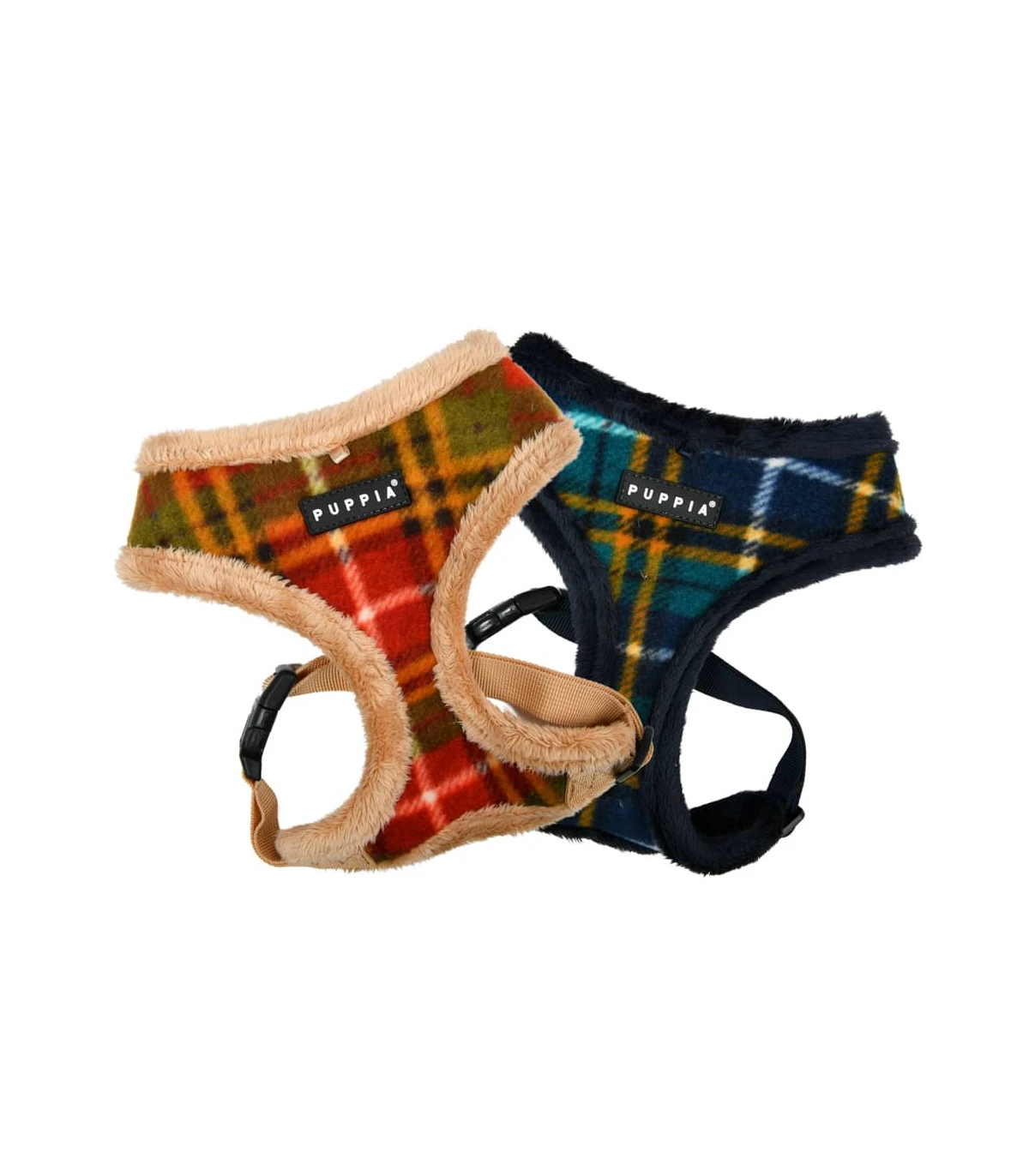 HA1985 Harnais Fourré écossais Beige Et Rouge Norman Puppia 10 HA1985 Harnais Fourré écossais Beige Et Rouge Norman Puppia – Image 10