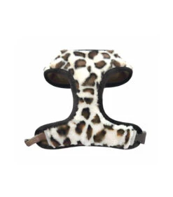 Harnais En Fausse Fourrure Léopard Marron Et Blanc Guépard Croci