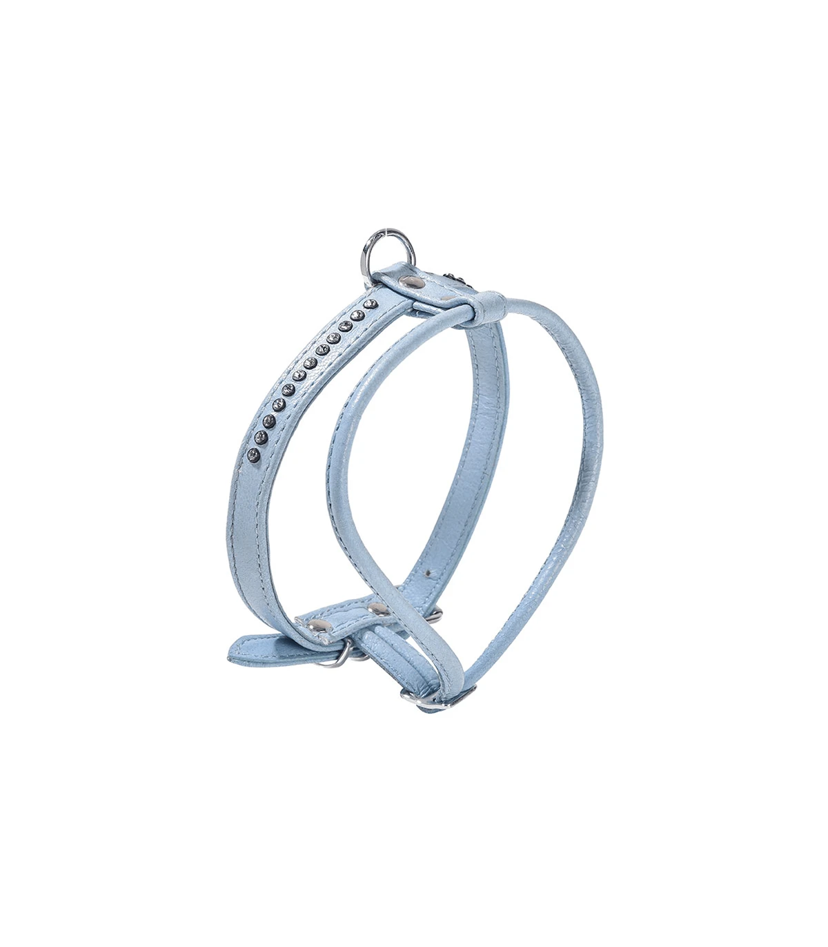 Harnais En Cuir Et Strass Bleu éclat Bobby 1 Harnais En Cuir Et Strass Bleu éclat Bobby