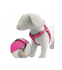 Harnais Réglable Vernis Fuchsia Pour Chien Croci