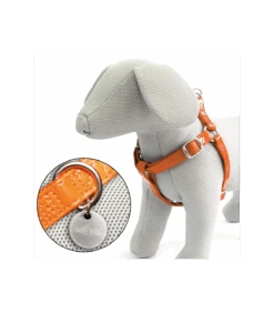 Harnais Réglable Vernis Orange Pour Chien Croci