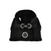 HB1661 Harnais Veste Fourré Façon Peau Peche Black Puppia