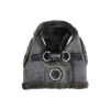 HB1661 Harnais Veste Fourré Façon Peau Peche Grey Puppia