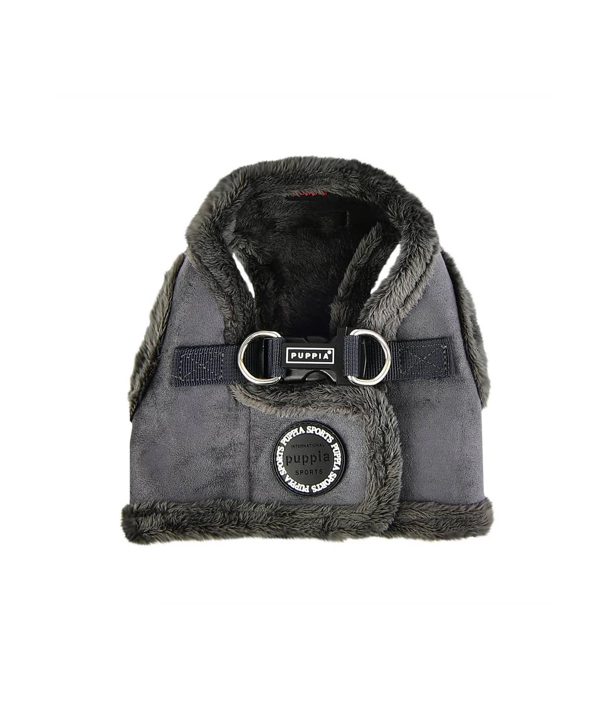 HB1661 Harnais Veste Fourré Façon Peau Peche Grey Puppia 1 HB1661 Harnais Veste Fourré Façon Peau Peche Grey Puppia