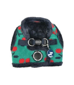 HB1925 Harnais Veste Fourré En Maille Et Cerise Navy Cheryl Puppia