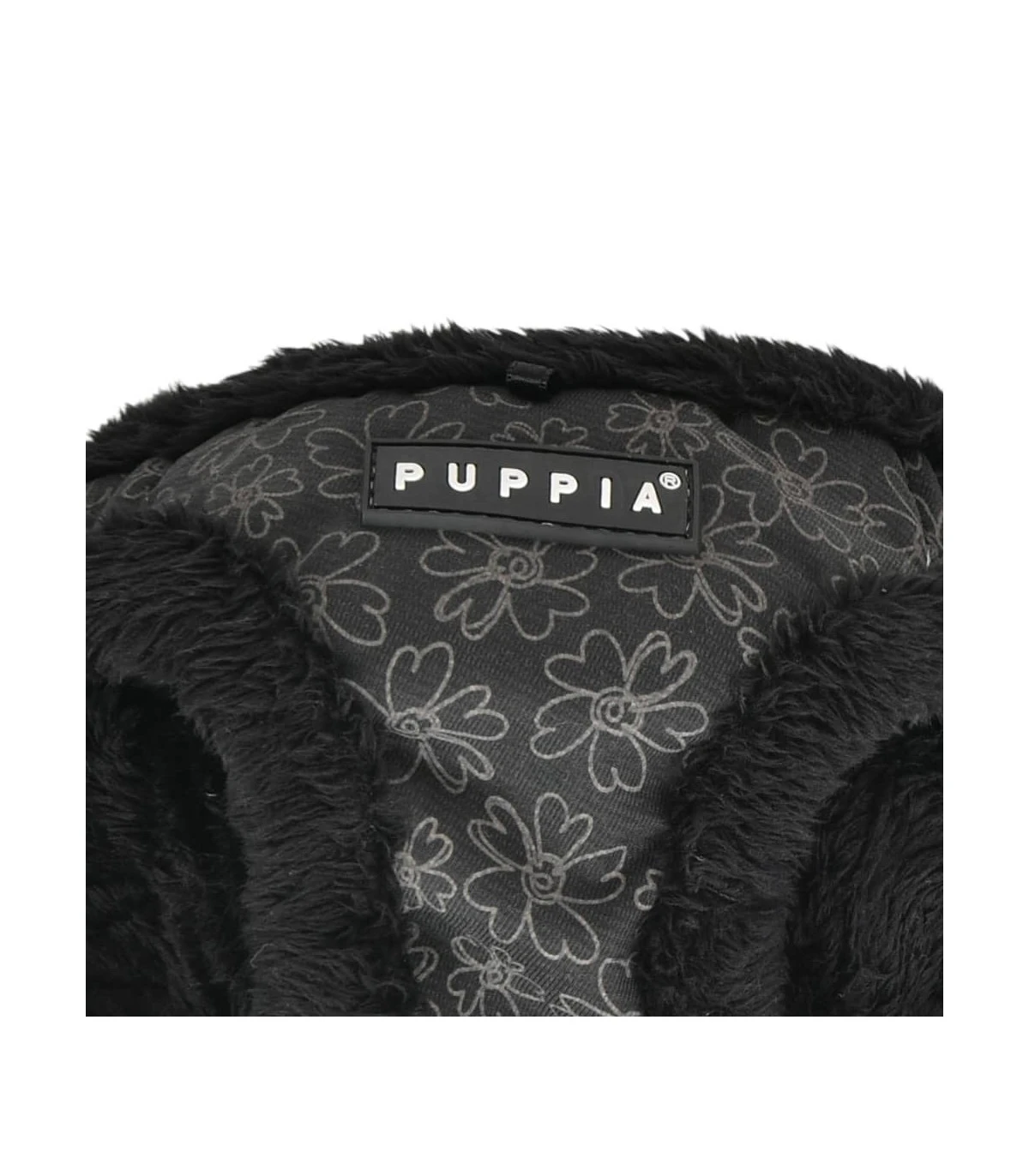 HB1933 Harnais Veste Fourré Motif Fleur Black Hepatica Puppia 5 HB1933 Harnais Veste Fourré Motif Fleur Black Hepatica Puppia – Image 5