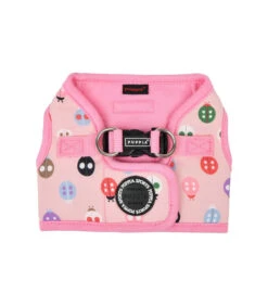 HB1957 Harnais Veste Motif Coccinelle Rose Lady Beetle Puppia