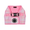 HB1965 Harnais Veste À Carreaux Rose Luke Puppia