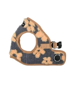 HB1975 Harnais Veste Doudou Façon Mouton Imprimé Fleurs Grises Et Beige Ren Puppia -Animaux Amour Promos Boutique hb1975 harnais veste doudou facon mouton imprime fleurs grises et beige ren puppia 3