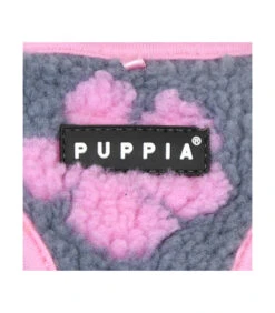 HB1975 Harnais Veste Doudou Façon Mouton Imprimé Fleurs Grises Et Roses Ren Puppia -Animaux Amour Promos Boutique hb1975 harnais veste doudou facon mouton imprime fleurs grises et rose puppia 4