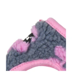 HB1975 Harnais Veste Doudou Façon Mouton Imprimé Fleurs Grises Et Roses Ren Puppia -Animaux Amour Promos Boutique hb1975 harnais veste doudou facon mouton imprime fleurs grises et rose puppia 6