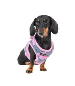 HB1975 Harnais Veste Doudou Façon Mouton Imprimé Fleurs Grises Et Roses Ren Puppia -Animaux Amour Promos Boutique hb1975 harnais veste doudou facon mouton imprime fleurs grises et rose puppia 8