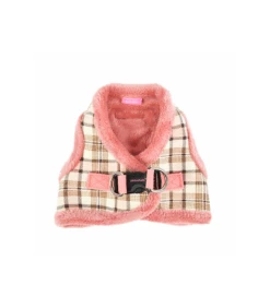 HB7640 Harnais Veste Fourré Aline Rose Pinkaholic