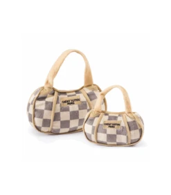 HDD-006 Jouet Sac à Main Checker Chewy Vuiton Haute Diggity Dog -Animaux Amour Promos Boutique hdd 006 jouet sac a main checker chewy vuiton haute diggity dog 2