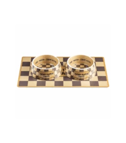 HDD-206 Gamelle Checker Chewy Vuiton Haute Diggity Dog -Animaux Amour Promos Boutique hdd 206 gamelle checker chewy vuiton haute diggity dog 2