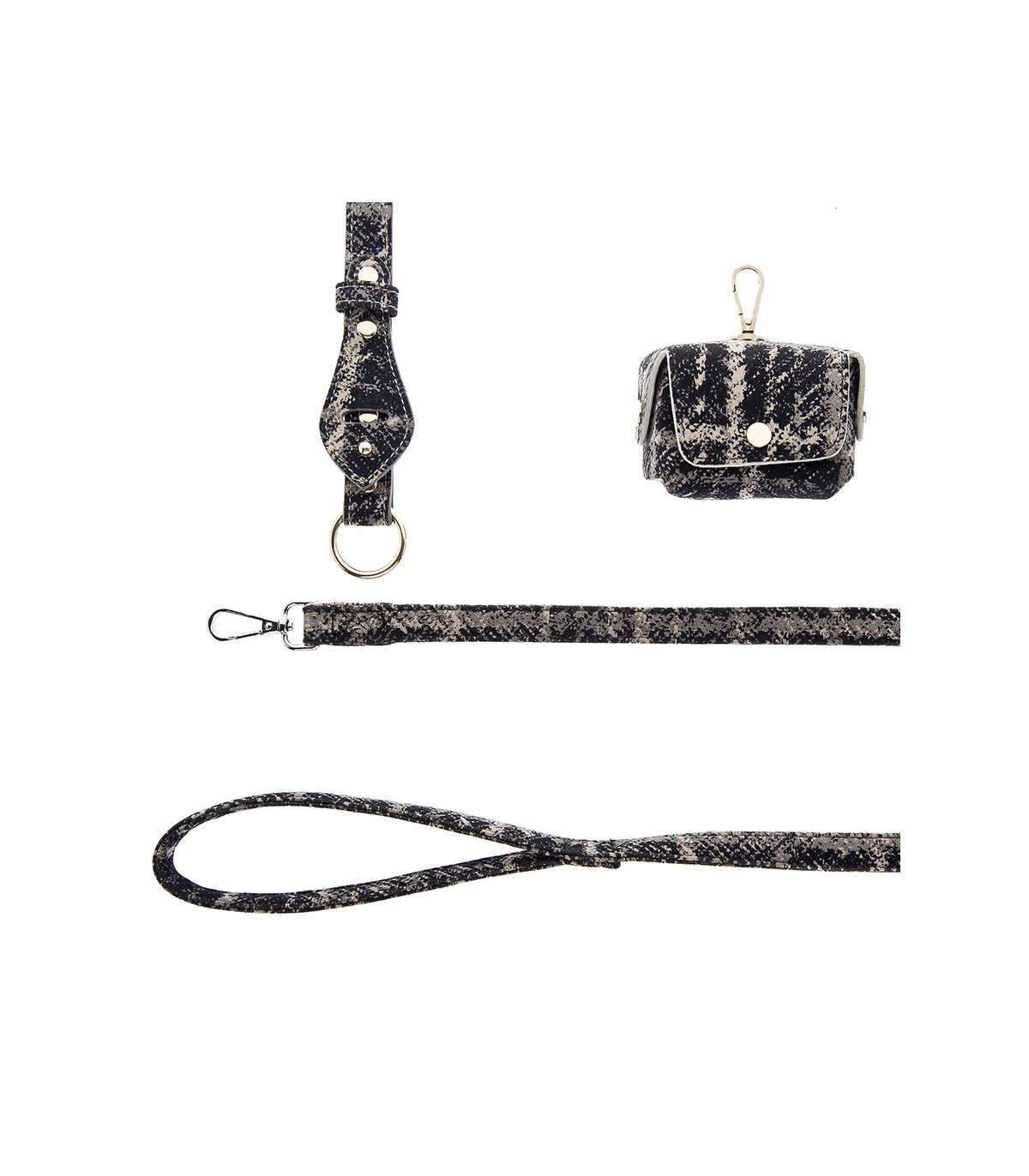 HI1043-PDP Collier Imprimé Carreaux Mokka Ferribiella 3 HI1043-PDP Collier Imprimé Carreaux Mokka Ferribiella – Image 3