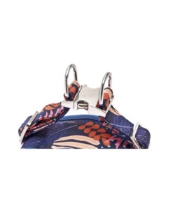 HI1058-N Harnais En Tissu Réglable Imprimé Floral Noir Et Rose Kami Ferribiella -Animaux Amour Promos Boutique hi1058 n harnais en tissu reglable imprime floral noir et rose kami ferribiella 2