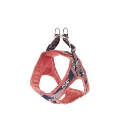 HI1058-RA Harnais En Tissu Réglable Imprimé Floral Navy Et Rose Kami Ferribiella