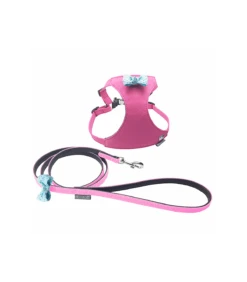 HI311RA Ensemble Harnais Et Laisse Fiocco Pink Ferribiella