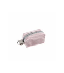 IGN074-RA Porte Sachet Ramasse Crotte à Rayures Rose Luce Ferribiella