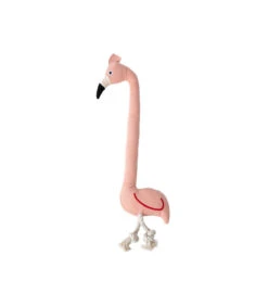 Jouet Flamand Rose Aux Long Cou Avec Pattes En Corde Flamenco Freedog
