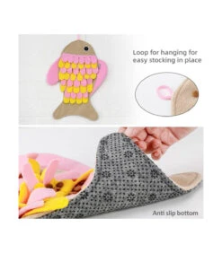 Jouet Tapis De Fouille Anti Ennui Poisson Avec Papier Bruissant Pour Chat Injoya -Animaux Amour Promos Boutique jouet tapis de fouille anti ennui poisson pour chat injoya 3