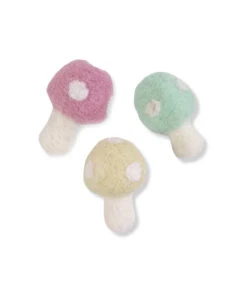 Lot De Jouet Champignon Pour Chat Fait Main En Coton Organic Ucdlm