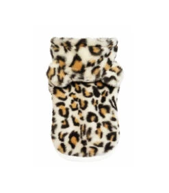 Manteau En Polaire Et Fausse Fourrure Léopard Guépard Croci