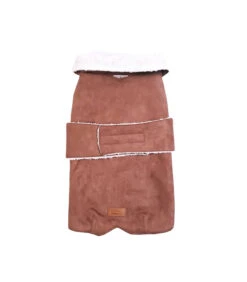 Manteau Fourré Pour Teckel En Suedine Wooden Croci