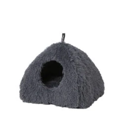 Niche Igloo En Fausse Fourrure Gris Freedog