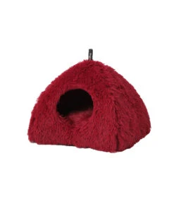 Niche Igloo En Fausse Fourrure Rouge Freedog