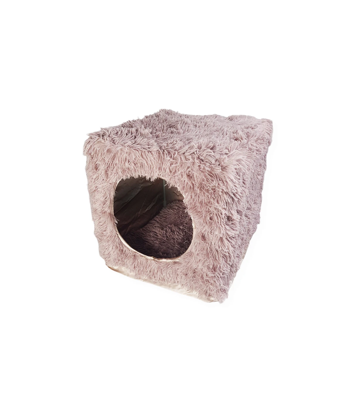 Niche Pour Chat Cube En Fausse Fourrure Beige Bobby 1 Niche Pour Chat Cube En Fausse Fourrure Beige Bobby