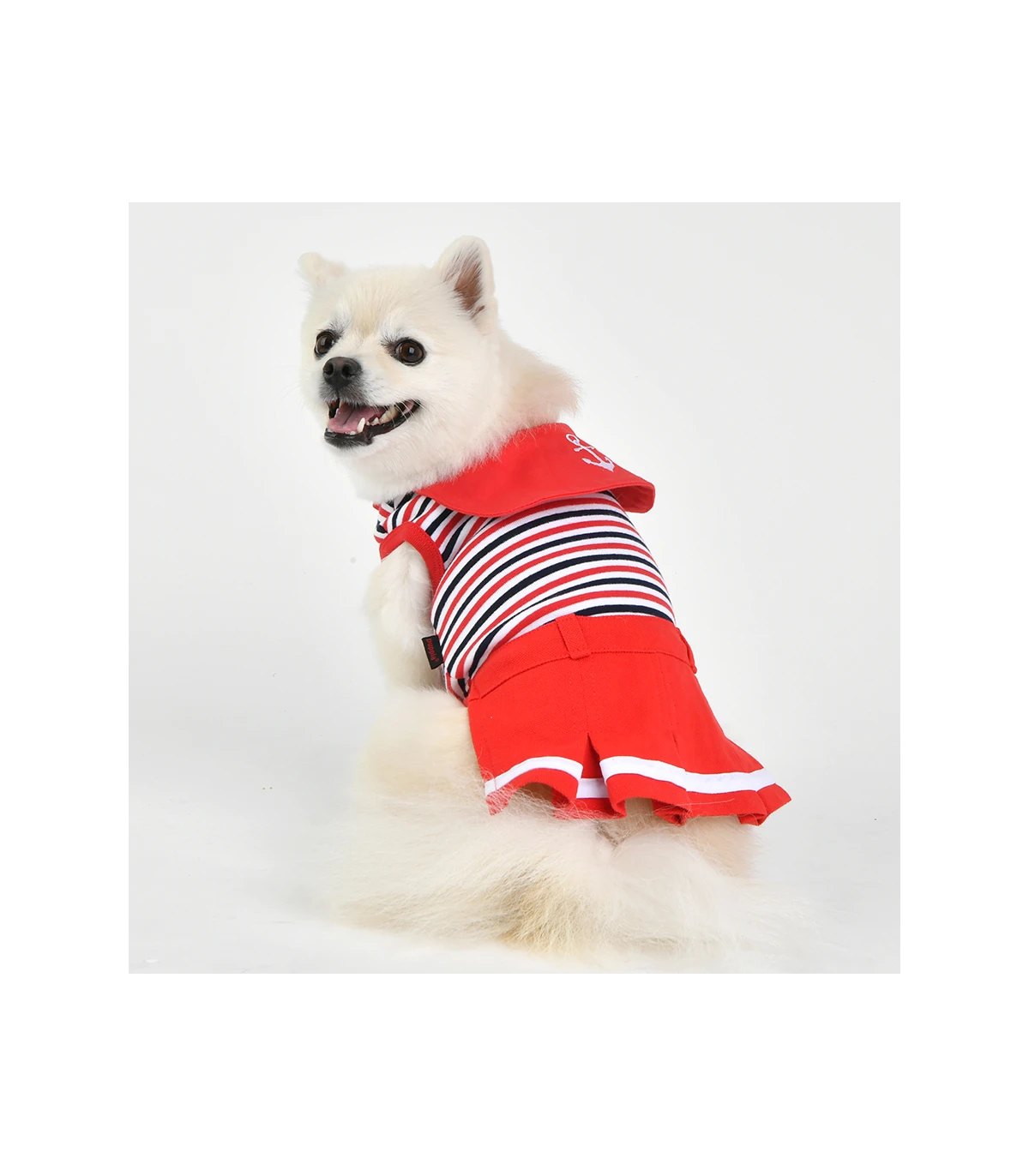 OP1814 Robe Marinière Nautical Rouge Puppia 3 OP1814 Robe Marinière Nautical Rouge Puppia – Image 3