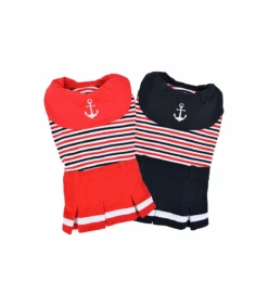OP1814 Robe Marinière Nautical Rouge Puppia 7 OP1814 Robe Marinière Nautical Rouge Puppia -Animaux Amour Promos Boutique op1814 robe mariniere nautical rouge puppia 3