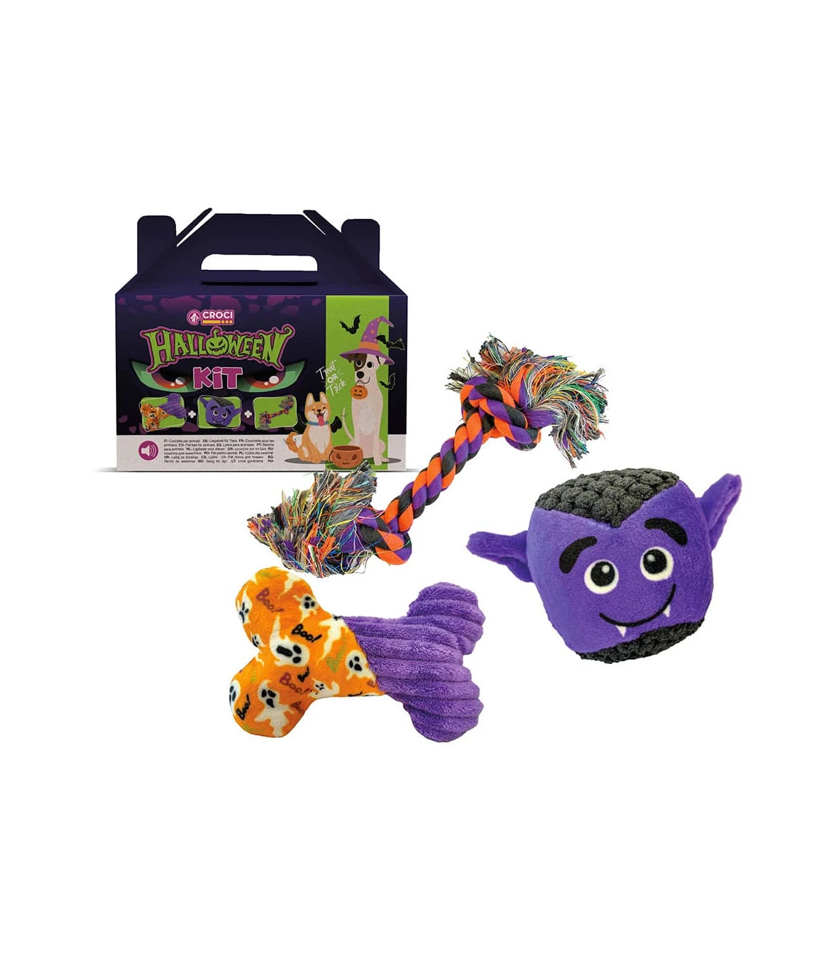 Pack De 3 Jouets D'Halloween Pour Chien Croci 1 Pack De 3 Jouets D'Halloween Pour Chien Croci