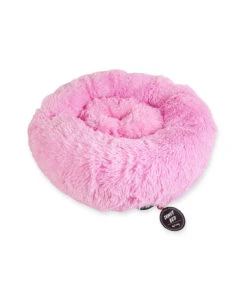 Panier Donut Ultra Moelleux En Fausse Fourrure Rose Freedog