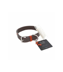 PELG Label Collier Cuir Bicolore Marron United Pets -Animaux Amour Promos Boutique pelg label collier cuir bicolore marron united pets 2