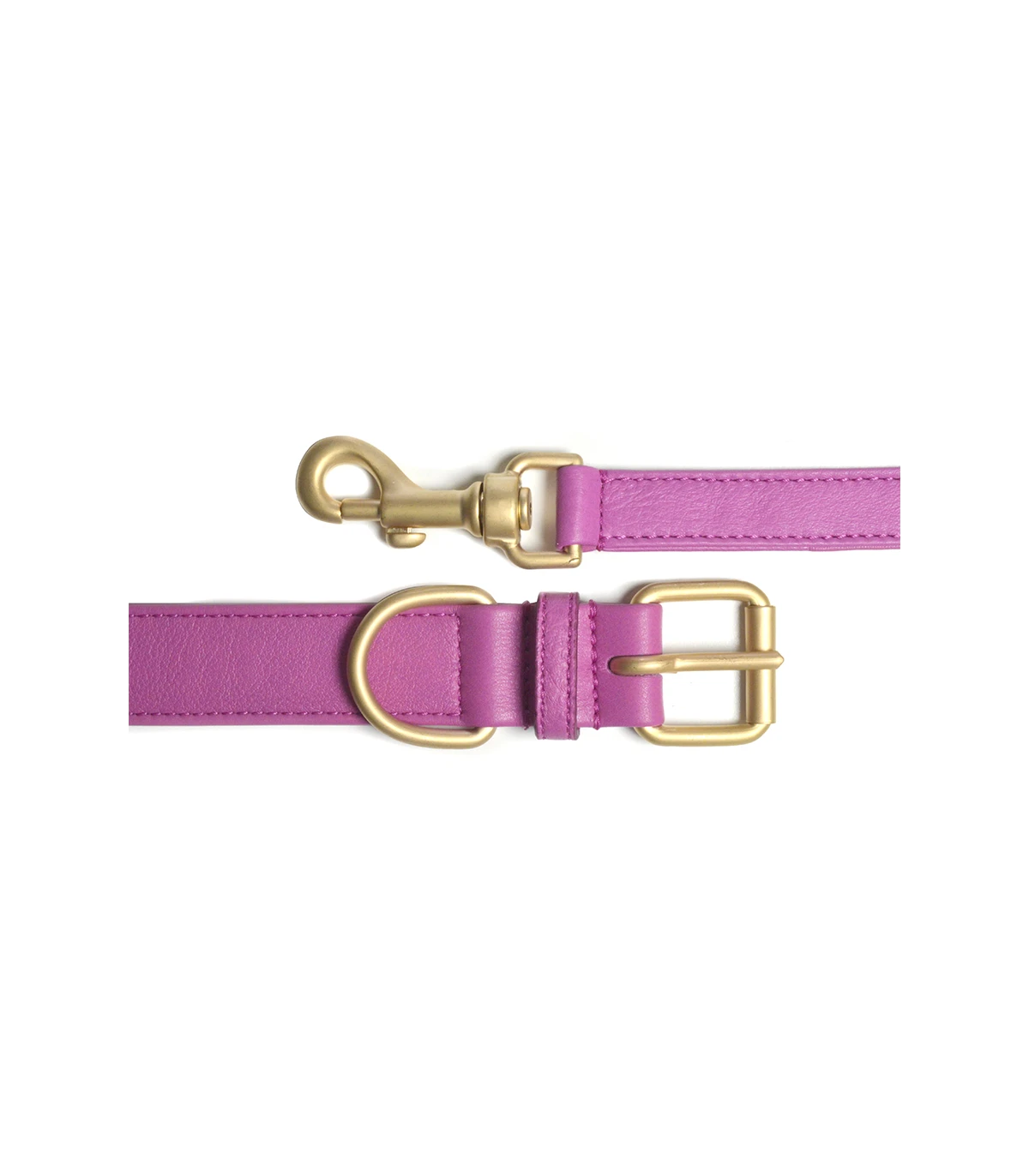 PEMG Mignon Collier Cuir Fuchia Uni United Pets 3 PEMG Mignon Collier Cuir Fuchia Uni United Pets – Image 3