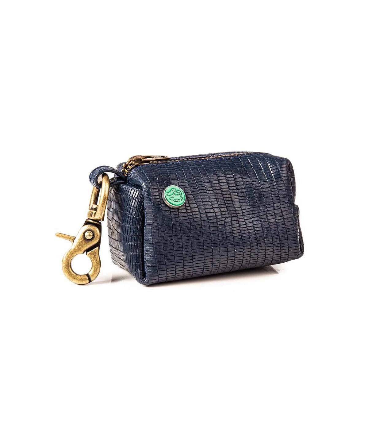 Porte Sachet Ramasse Crotte En Cuir Bleu Façon Lézard Buster Dwam 2 Porte Sachet Ramasse Crotte En Cuir Bleu Façon Lézard Buster Dwam – Image 2