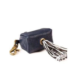 Porte Sachet Ramasse Crotte En Cuir Bleu Façon Lézard Buster Dwam