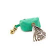 Porte Sachet Ramasse Crotte En Cuir Vert D'eau Façon Lézard Boomer Dwam