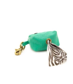 Porte Sachet Ramasse Crotte En Cuir Vert D'eau Façon Lézard Boomer Dwam