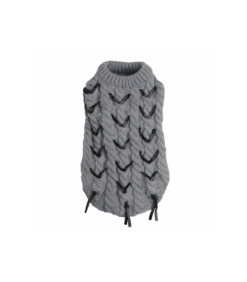 Pull Avec Lacets Simili Cuir Liquorice Croci